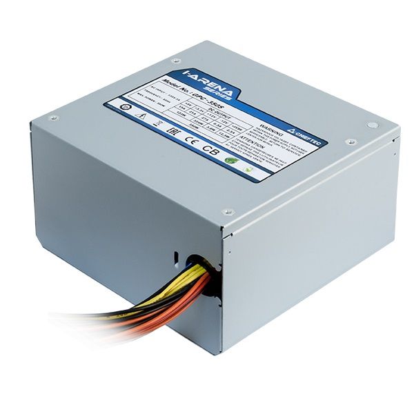 CHIEFTEC PSU iArena  (600W), 80%, 120mm, 1xMB 24pin(20+4), 1xCPU 8pin(4+4), 2xMolex, 6xSATA, 2xPCIe 8pin(6+2), Bulk