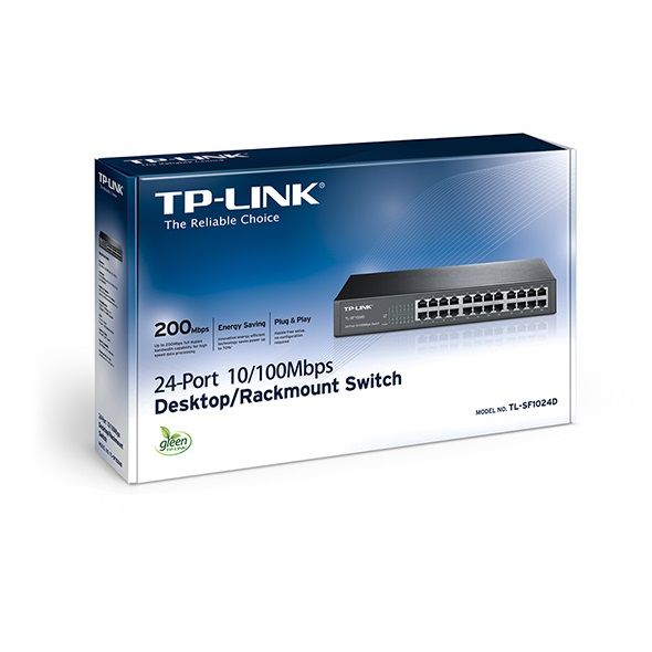 TP-LINK Switch  24xFE, Unmanageable TP-Link TL-SF1024D