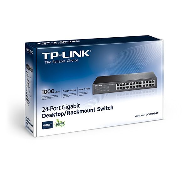 Комутатор TP-LINK  24xGE, Некерований TP-Link TL-SG1024D