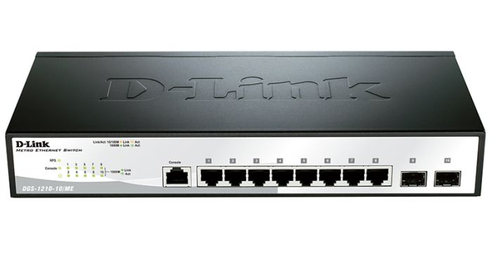 Комутатор   8xGE, 2xSFP D-Link DGS-1210-10/ME