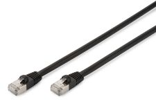 Патч-корд DIGITUS CAT 6 S-FTP, 1м, AWG 27/7, LSZH, зовнішній, чорний