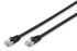 DIGITUS CAT 6 S-FTP outdoor patch cable, Cu, PE, AWG 27/7, length 10 m, black sheath color