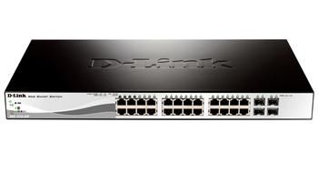Комутатор   24xGE PoE, 4xGE/SFP, 193Вт, WebSmart D-Link DGS-1210-28P