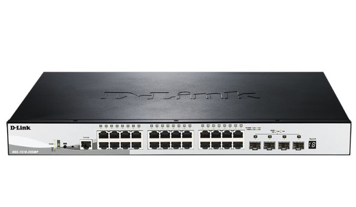 Коммутатор   24xGE PoE, 4xSFP+, SmartPro D-Link DGS-1510-28XMP