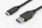 DIGITUS Cable USB-C > USB-A charge/data, 1m, Type-C, black