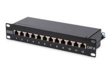 Патч-панель DIGITUS CAT 6 STP, 10", 1U, 12 портів, зібрана