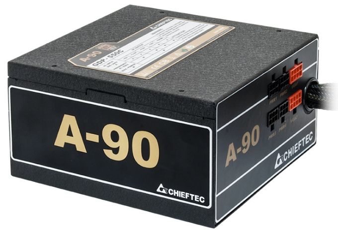 CHIEFTEC PSU A-90  (650W), >90%, 140mm, 1xMB 24pin(20+4), 1xCPU 8pin(4+4), 3xMolex, 6xSATA, 2xPCIe 8pin(6+2), Modular