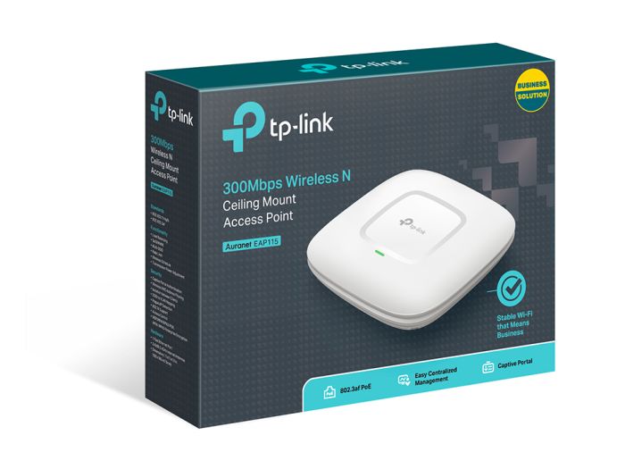 TP-LINK Access Point  N300, 1хFE LAN, PoE TP-Link EAP115