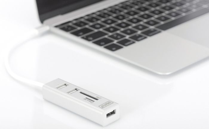 DIGITUS Hub USB-C > 3xUSB-A/SD/MicroSD