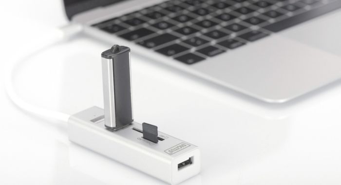 DIGITUS Hub USB-C > 3xUSB-A/SD/MicroSD