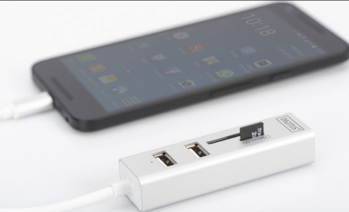 DIGITUS Hub USB-C > 3xUSB-A/SD/MicroSD