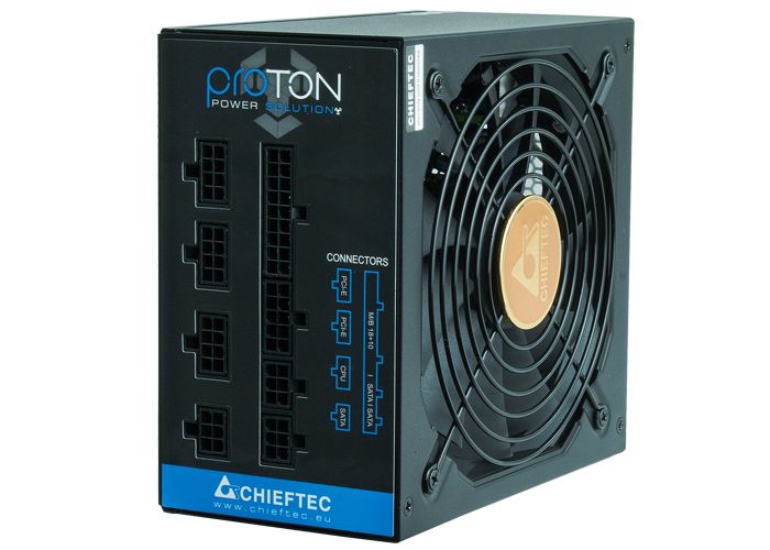 CHIEFTEC PSU Proton  (850W), >85%, 80+ Bronze, 140mm, 1xMB 24pin(20+4), 1xCPU 8pin(4+4), 1xCPU 8pin, 3xMolex, 9xSATA, 6xPCIe 8pin(6+2), Fully Modular