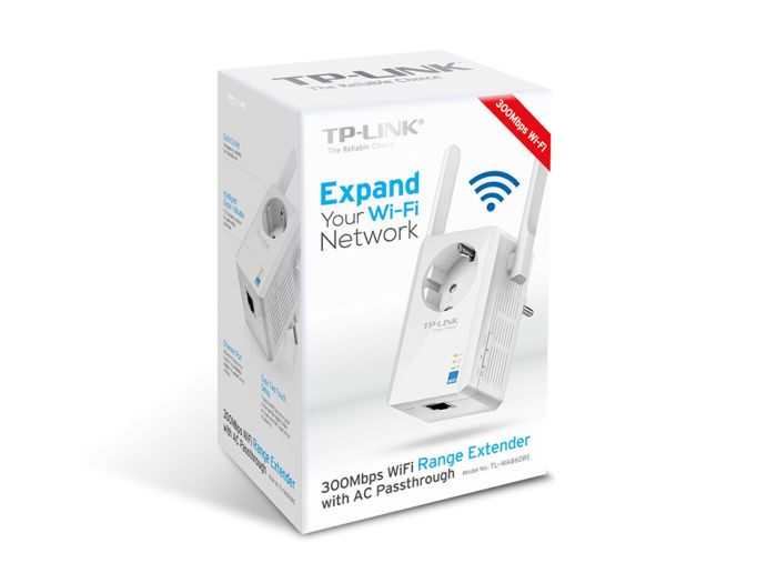 TP-LINK WiFi Range Extender  N300, 1хFE LAN TP-Link TL-WA860RE