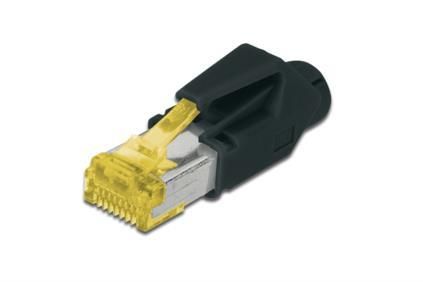Коннектор DIGITUS CAT 6A, RJ45, STP, круглый кабель, с колпачком