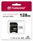 Карта пам'яті Transcend microSD  128GB C10 UHS-I R100/W40MB/s + SD