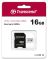 Карта пам'яті Transcend microSD   16GB C10 UHS-I R95/W10MB/s + SD