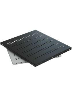 MIRSAN 1U 19" FRONT, 1U 19" REAR CONNECTED D=450MM SHELF  WHITE