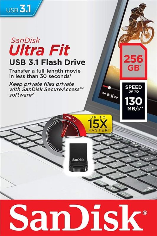 SanDisk  256GB USB 3.1 Type-A Ultra Fit