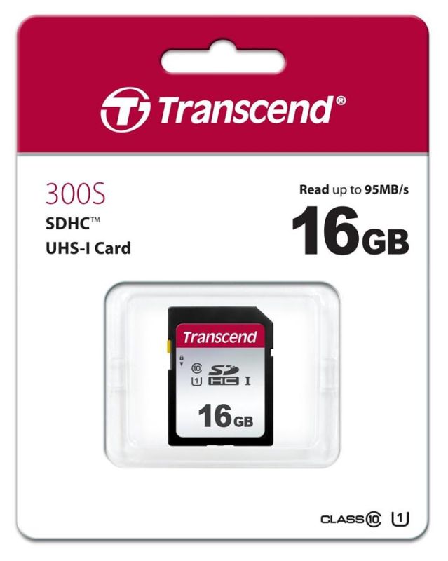 Карта пам'яті Transcend SD  16GB C10 UHS-I  R95/W10MB/s
