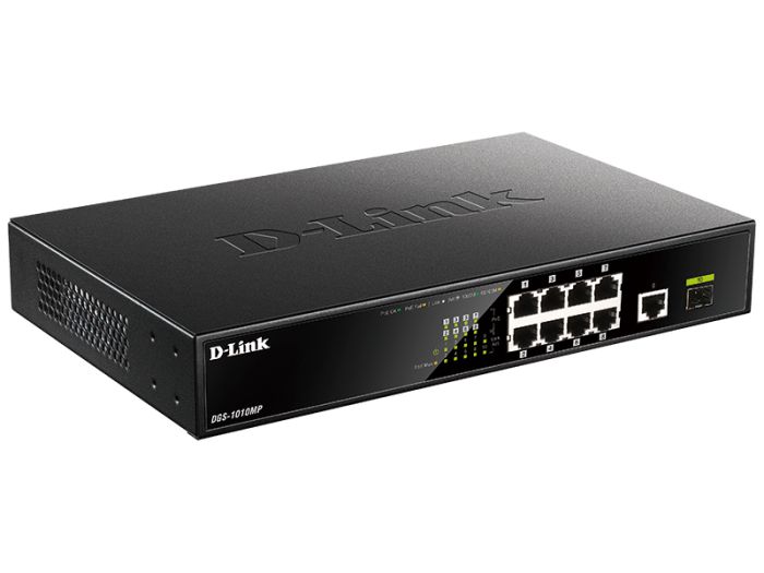 D-Link Switch DGS-1008MP 9xGE PoE, 1xSFP, 125W Unmanaged Gigabit