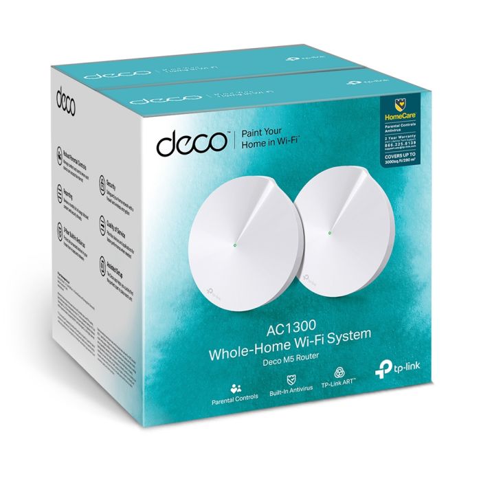 Система WiFi-Mesh TP-LINK Deco M5 AC1300, 1xGE LAN, 1xGE WAN, 2мод
