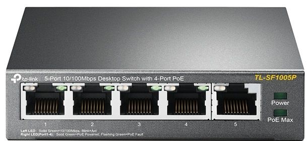 TP-LINK Switch  5xFE (4xPoE), 56W, Unmanageable TP-Link TL-SF1005P