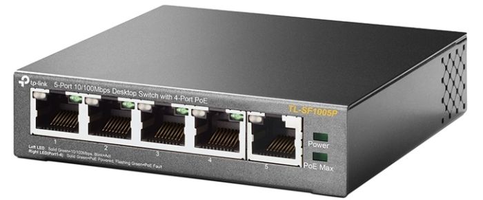 TP-LINK Switch  5xFE (4xPoE), 56W, Unmanageable TP-Link TL-SF1005P