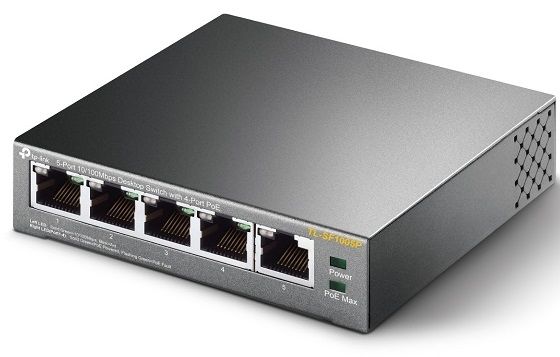 TP-LINK Switch  5xFE (4xPoE), 56W, Unmanageable TP-Link TL-SF1005P