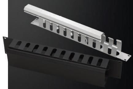 Кабельный организатор MIRSAN 19", 1U, гребенка, черный