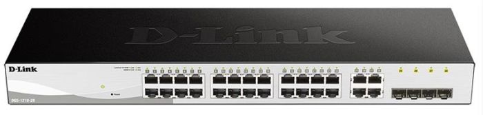 Комутатор  /F 24xGE, 4xGE/SFP, WebSmart D-Link DGS-1210-28