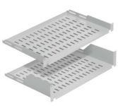 Полиця MIRSAN 19", 1U, консольна, глибина 250 мм, чорна