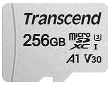 Карта пам'яті Transcend microSD  256GB C10 UHS-I R100/W40MB/s + SD