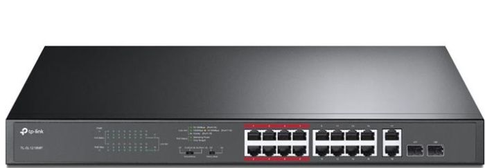 Комутатор TP-LINK  16x1FE (16xPoE), 2xSFP, 192Вт, Некерований TP-Link TL-SL1218MP