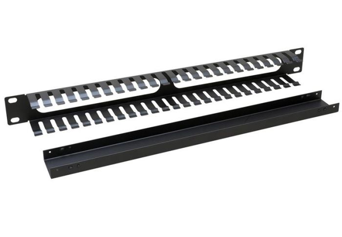 Кабельный организатор ZPAS 19", 1U, односторонняя гребенка, металл