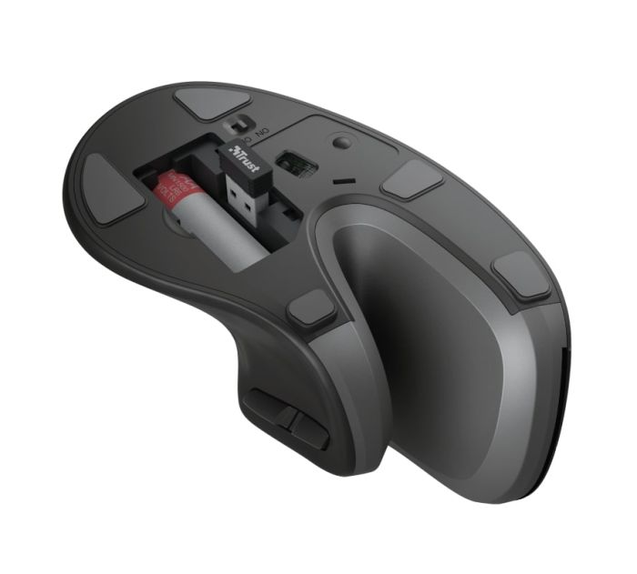 Mouse Trust Verro Ergonomic, WL, Чорний