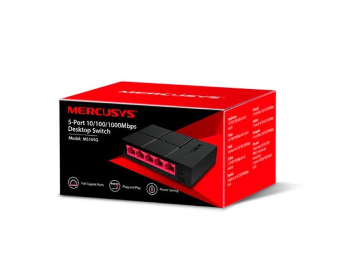 MERCUSYS Switch  5xGE, Unmanageable Mercusys MS105G