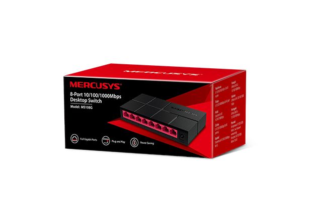 MERCUSYS Switch  8xGE, Unmanageable Mercusys MS108G