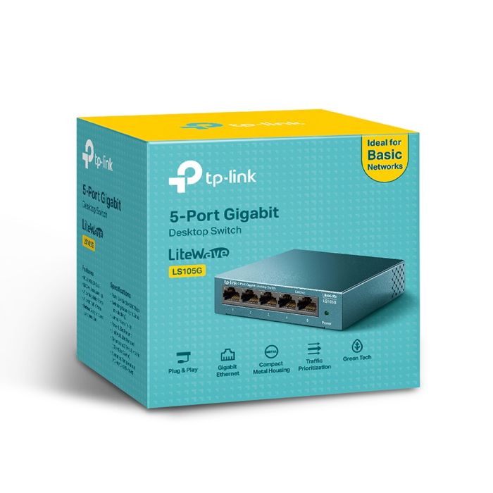 Комутатор TP-LINK  5xGE, Некерований TP-Link LS105G