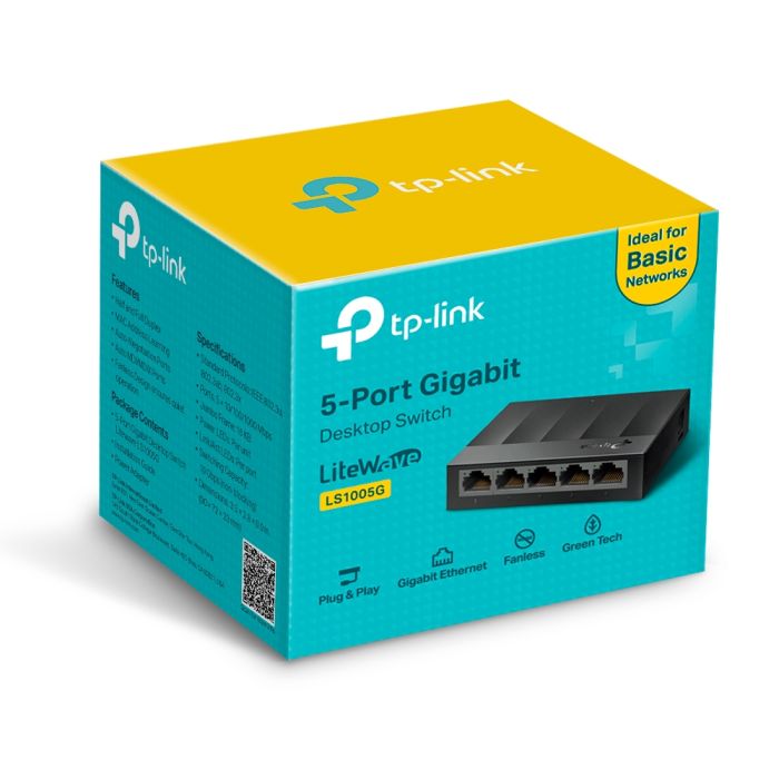 Комутатор TP-LINK  5xGE, Некерований TP-Link LS1005G