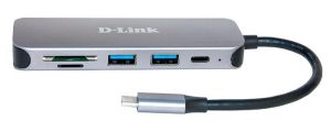 USB-Концентратор   2xUSB3.0, 1xUSB TypeC, 1xSD, 1x-microSD, USB TypeC D-Link DUB-2325