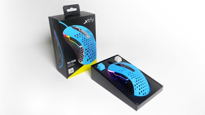 Mouse Xtrfy M4, USB-A, RGB, Miami Blue