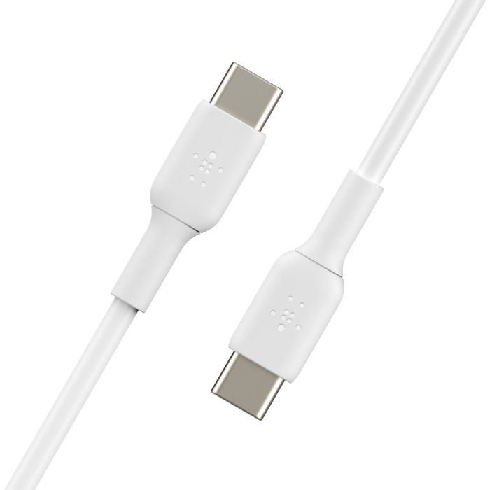 Кабель USB-C > USB-C заряджання/синхронізації Belkin 1м, 60Вт, Type-C, PVC, білий