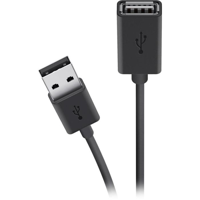 Belkin Cable USB-A - USB-AF (AM/AF) 4.8m Black