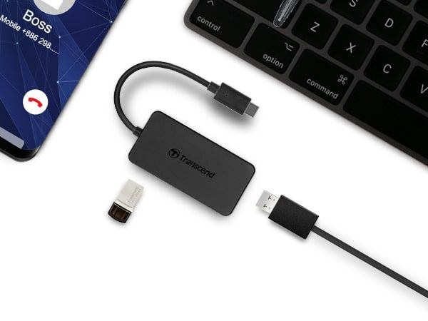 Хаб Transcend USB 3.1 Type-C > 4xUSB 3.1 Type-A пасивний