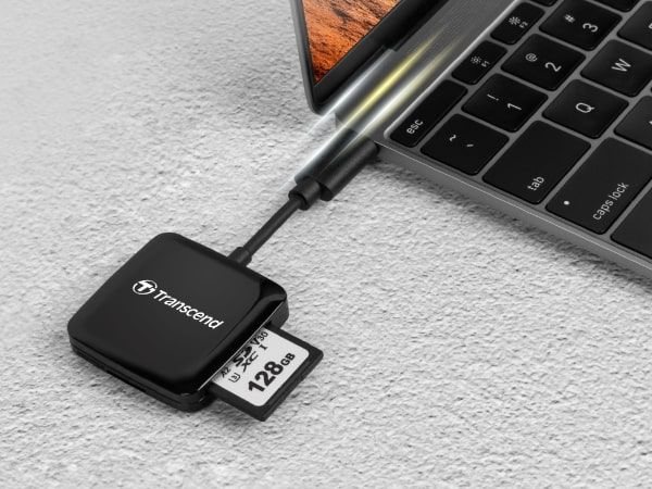 Кардрідер Transcend USB 3.2 Type-C > microSD/SD Чорний