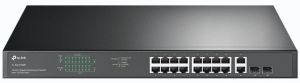 Комутатор TP-LINK  16xGE (16xPoE), 2xSFP, 120Вт, Некерований TP-Link TL-SG1218MP
