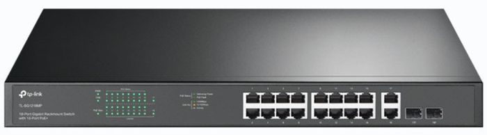 Коммутатор TP-LINK  16xGE (16xPoE), 2xSFP, 120Вт, Неуправляемый TP-Link TL-SG1218MP