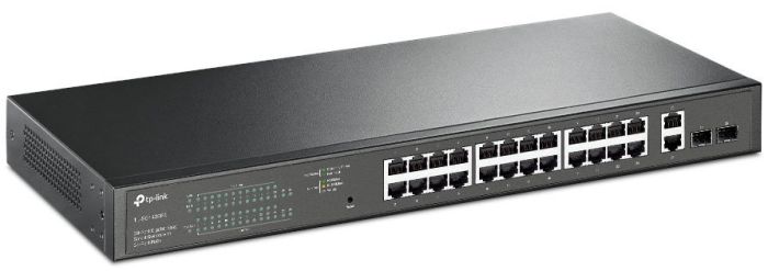 Коммутатор TP-LINK  24xGE (24xPoE) 2xSFP, 250Вт, WebSmart TP-Link TL-SG1428PE