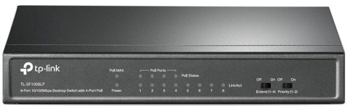 TP-LINK Switch , 8x1FE (4xPoE), 41W, Unmanageable TP-Link TL-SF1008LP