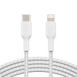 Belkin сable USB-С > Lightning charge/data, 1m, Type-C, BRAIDED, white